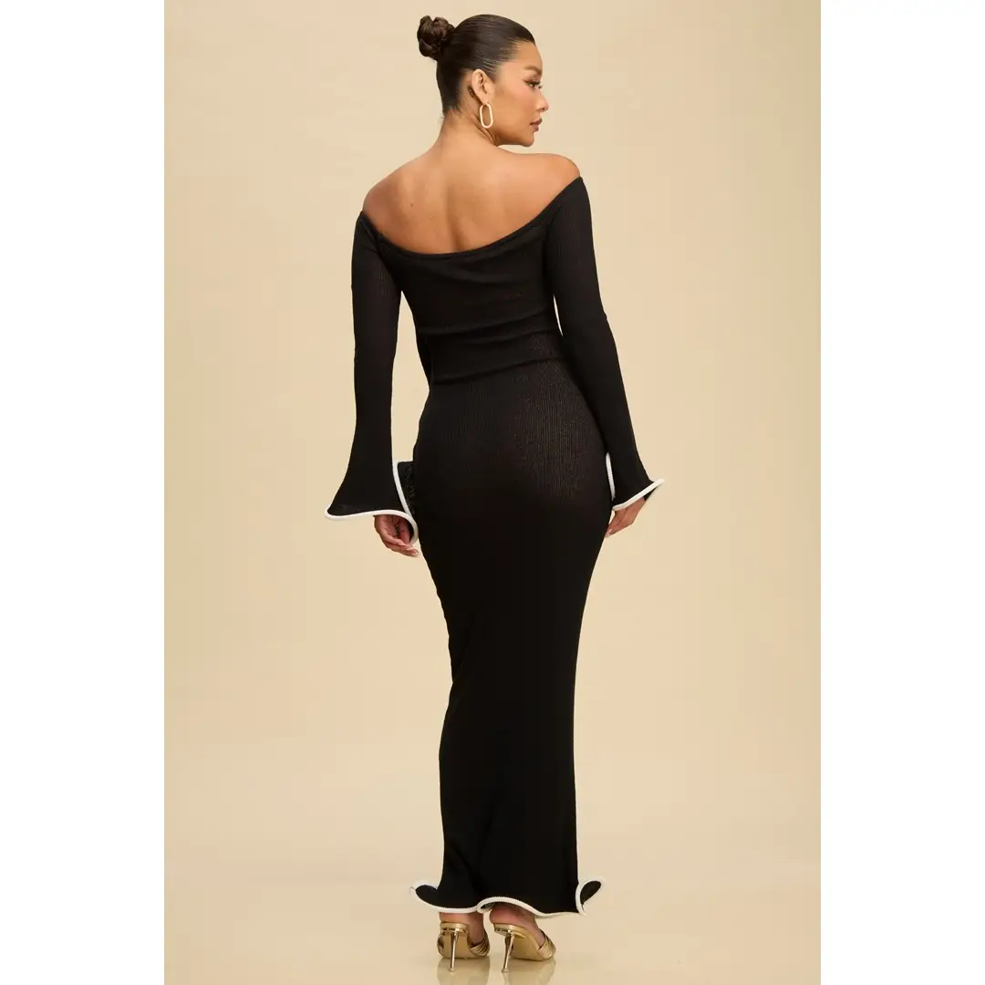 Ruffle Sleeve Maxi Dress - alternate view